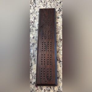 Vtg  Handmade Wooden CRIBBAGE BOARD FOLK ART